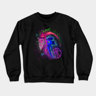 Peace Abstract Slam Dunk Yeet Axolotl Basketball Kids Teens Sports Crewneck Sweatshirt